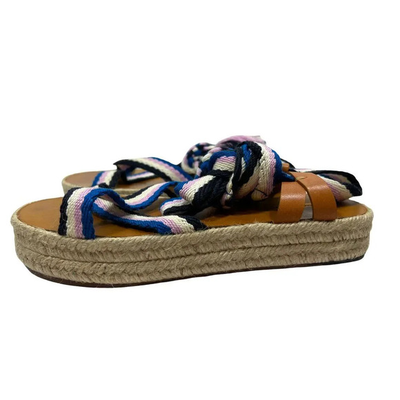 Isabel Marant Woven Wrap Strap Espadrille Sandals size 8 - Picture 7 of 11